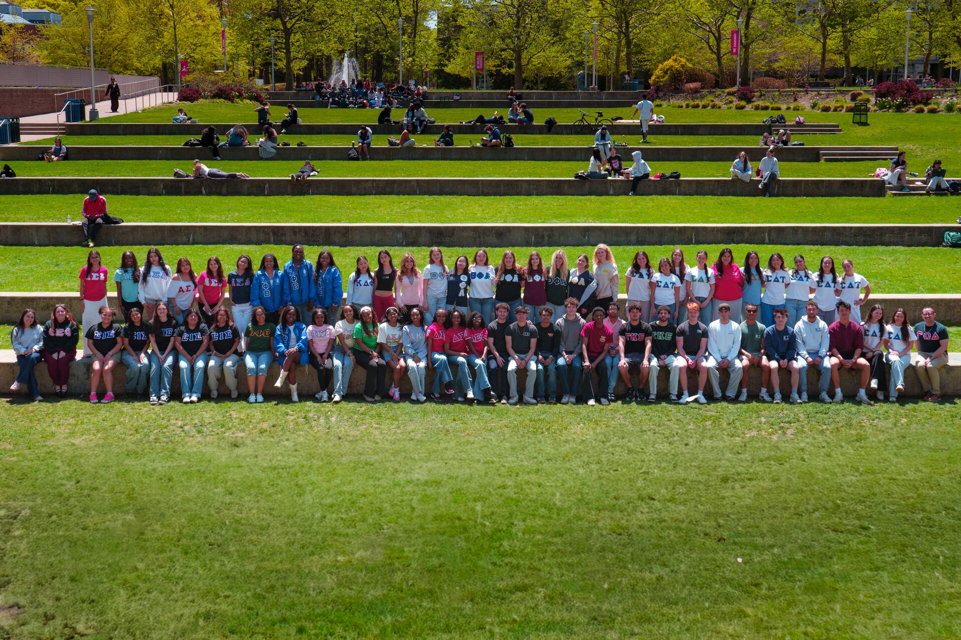 Student in a group photo