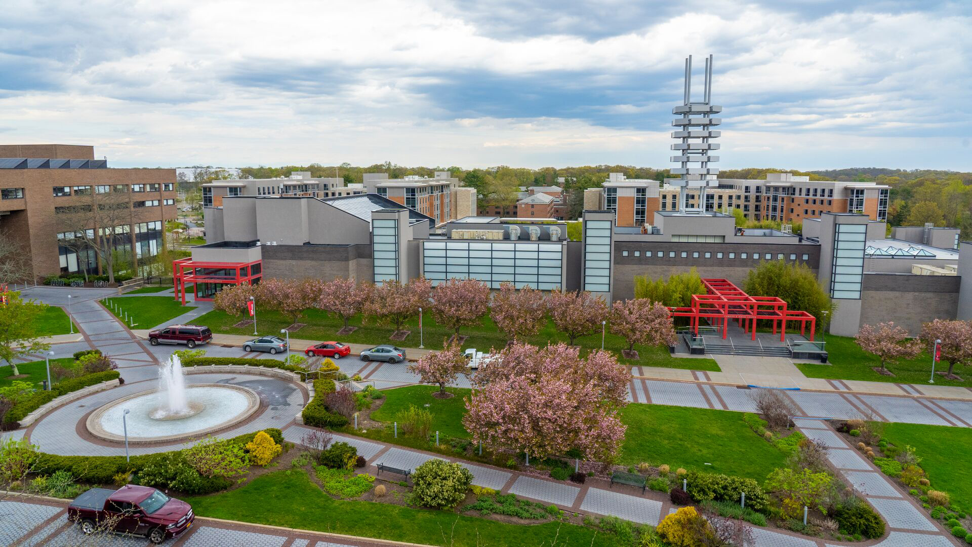 View of the front of the Wang Center