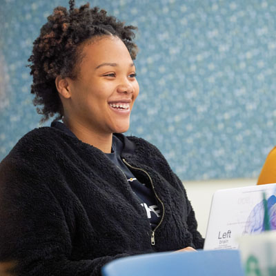 Student smiling