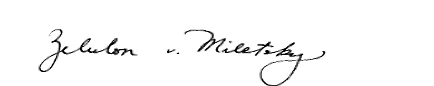 Signature of Dr. Zebulon Miletsky
