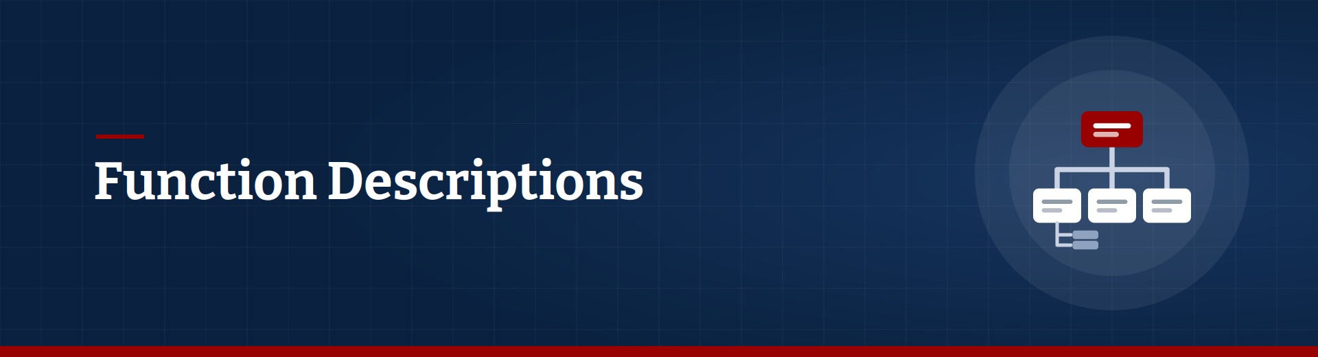 Function Descriptions Image with icon