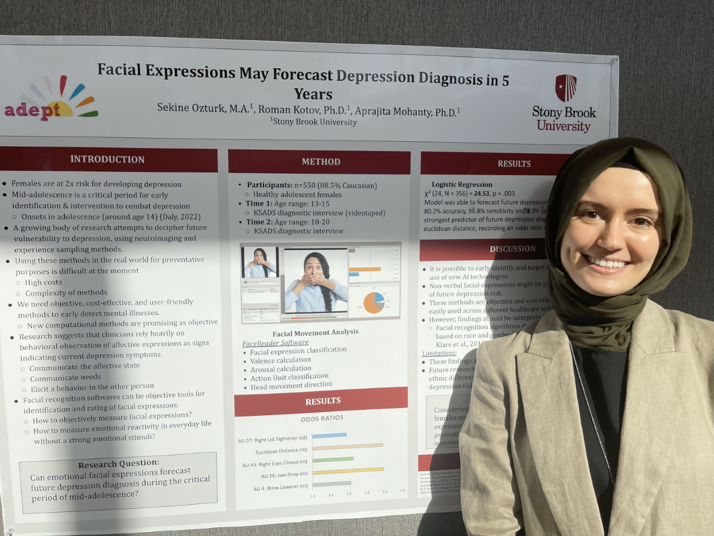 Bias-NRT Trainee, Sekine Ozturk, Presented Poster at the Society for Affective Science 2023 Conference