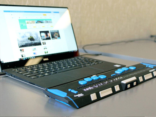 Laptop with braille features