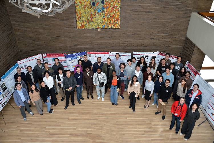 A group photo of CIV graduate students and faculty at the 2026 CIV Graduate Student Symposium.