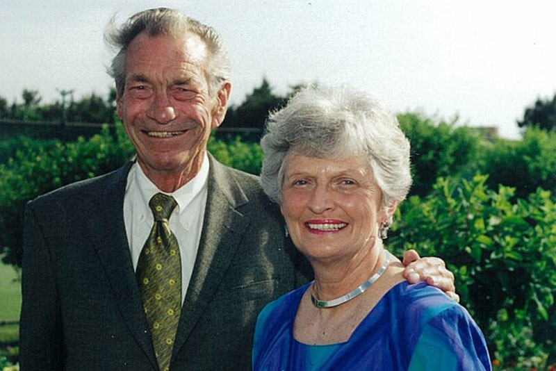 Ral Welker, one of the founding faculty members of the Marine Science Program at Southampton College, with his wife Mary in an undated photo.