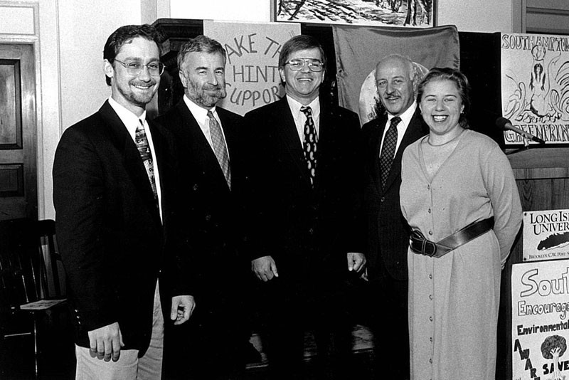 From left: Robert DeLuca, Tim Bishop, Fred Thiele, Ken LaValle and Jodi Gru.