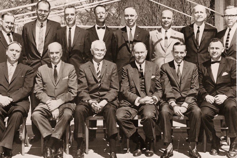 The members of the College Committee of Eastern Long Island, who founded Southampton College. From the 1965 Sandpiper yearbook, courtesy of John Waldron.