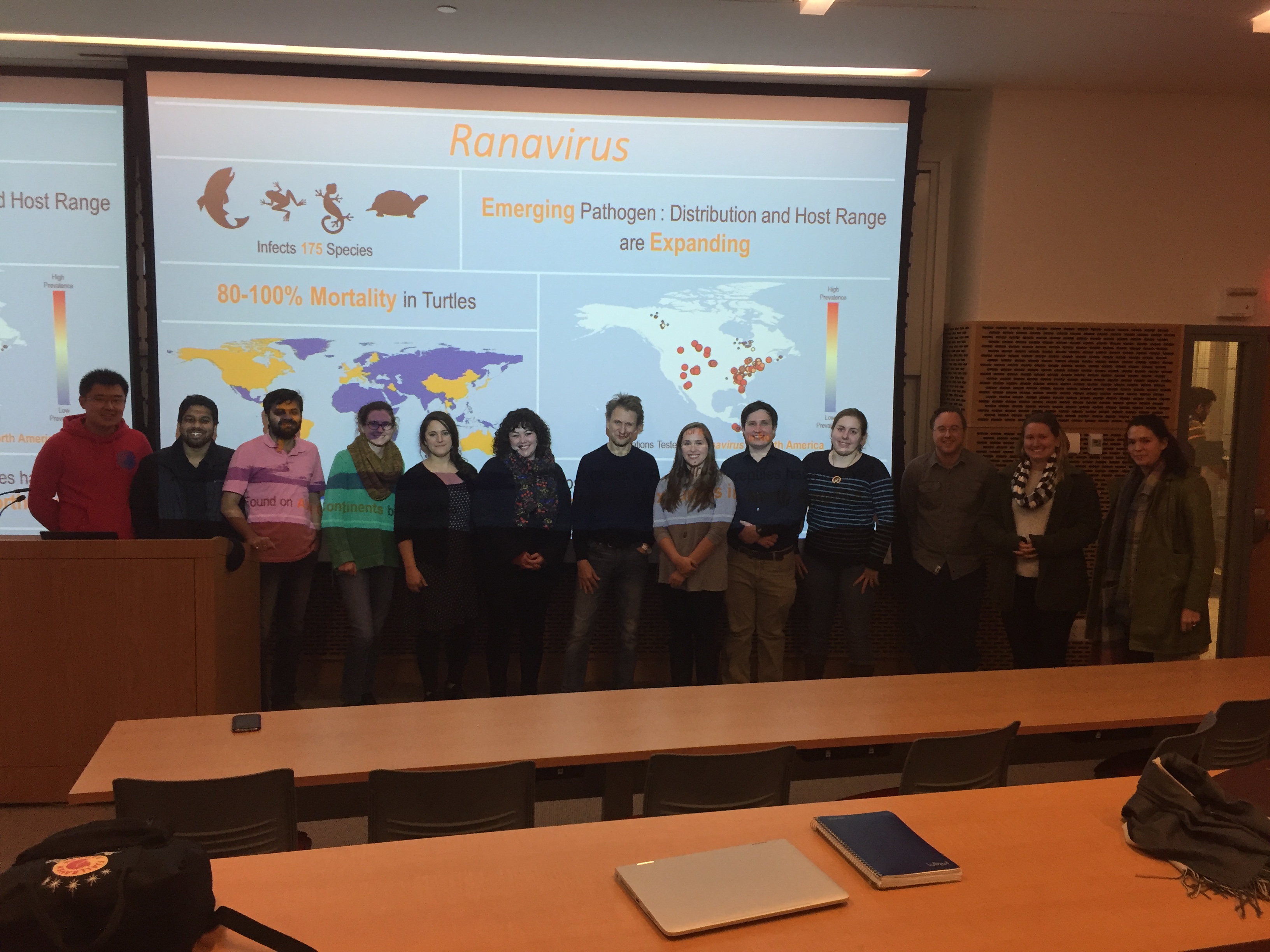 Class in front of a visualization