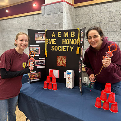 Students tabling at an event