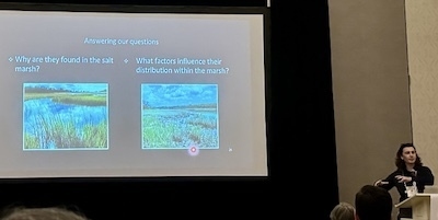 Nicolas Anderson presenting at the National Shellfish Association Annual Conference in Charlotte, NC.