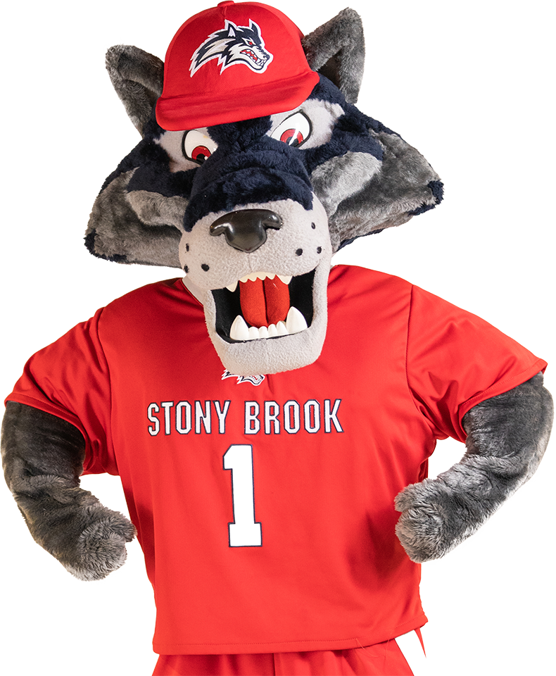 photo of stony brook university's mascot, wolfie