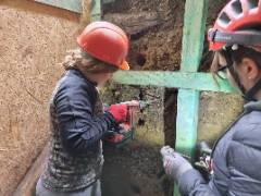 Taylor Grandfield working in the field in Southern Poland