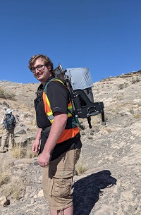 Reed Hopkins at Kilbourne Hole, New Mexico
