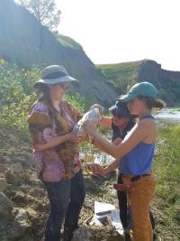 Yang Gao conducting fieldwork in South Dakota