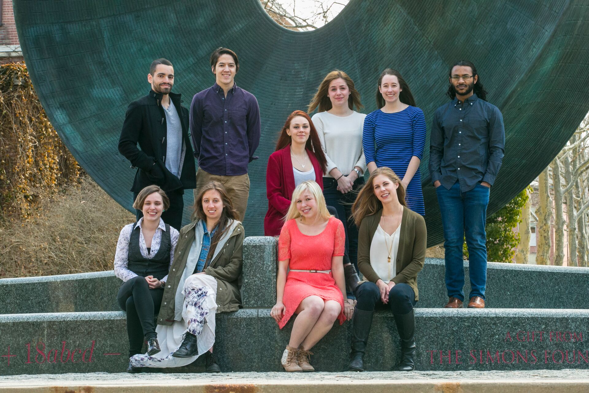 National Science Foundation (NSF) Graduate Research Fellowship Program (GRFP) Student Recipients posing for group photo outsdoors