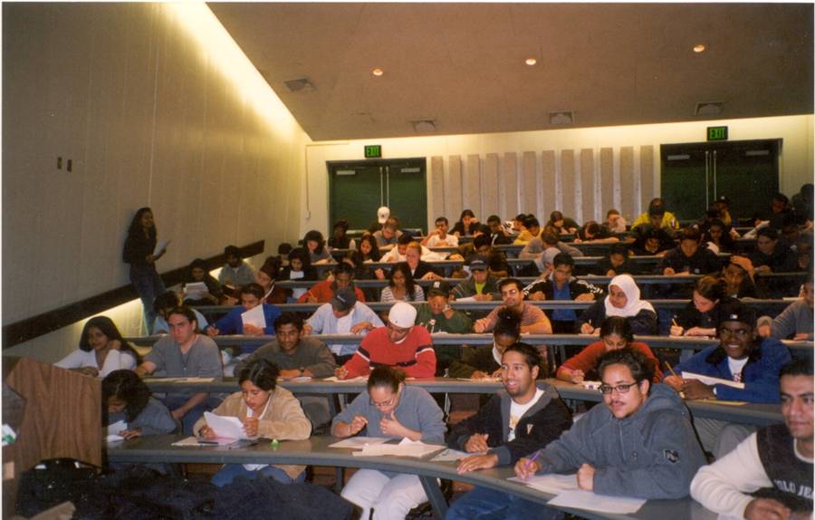 Students sitting in a lecture hall