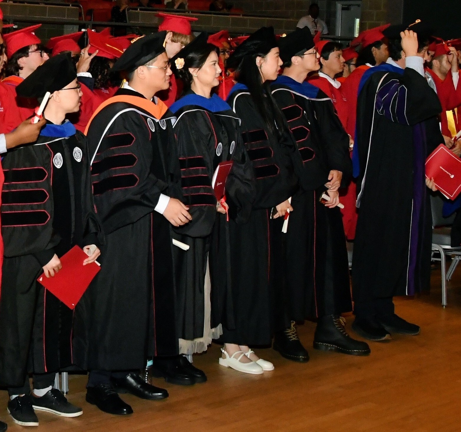 ESM PhD students during commencement ceremony
