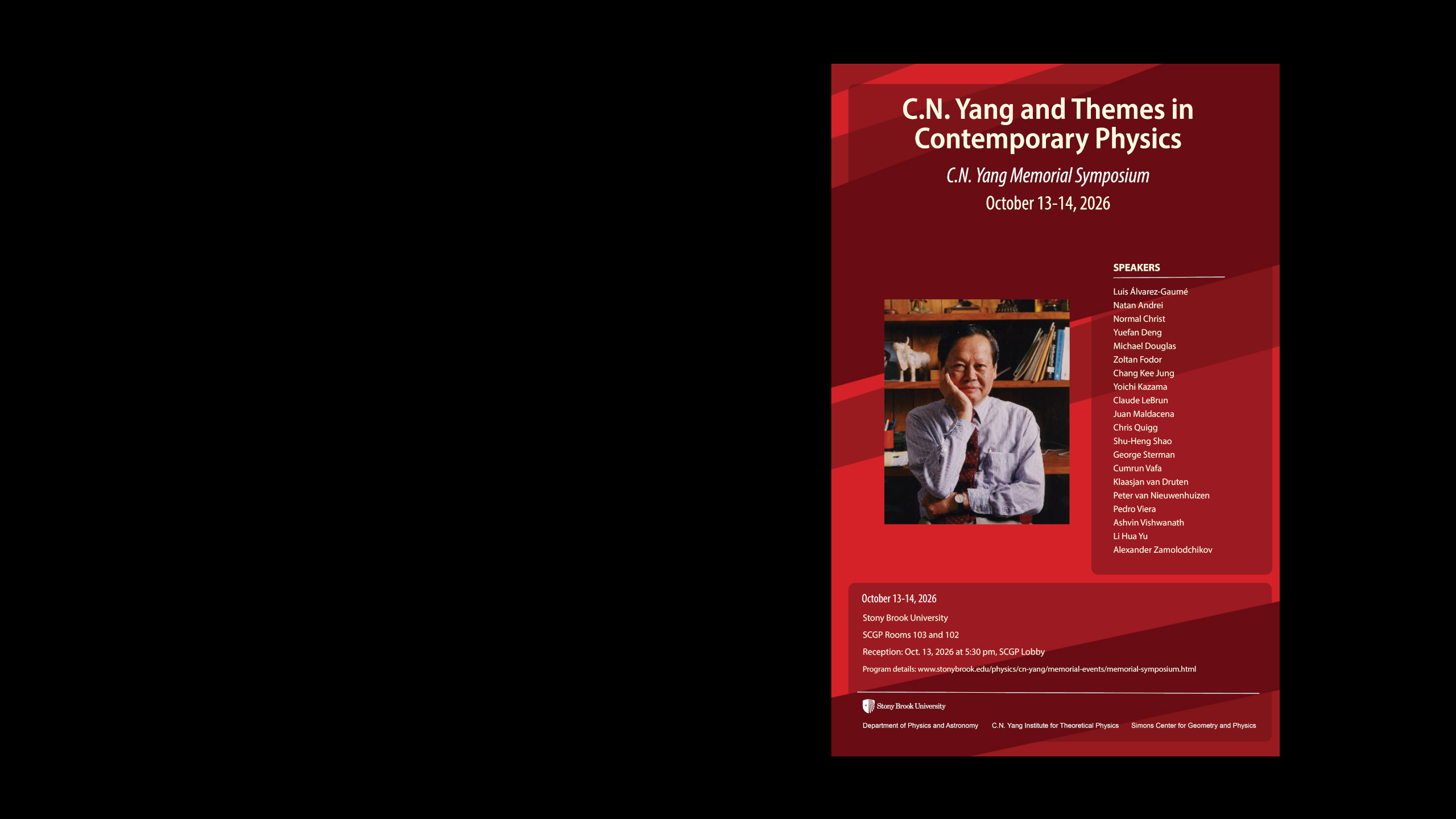 Poster for the C.N. Yang Memorial Symposium