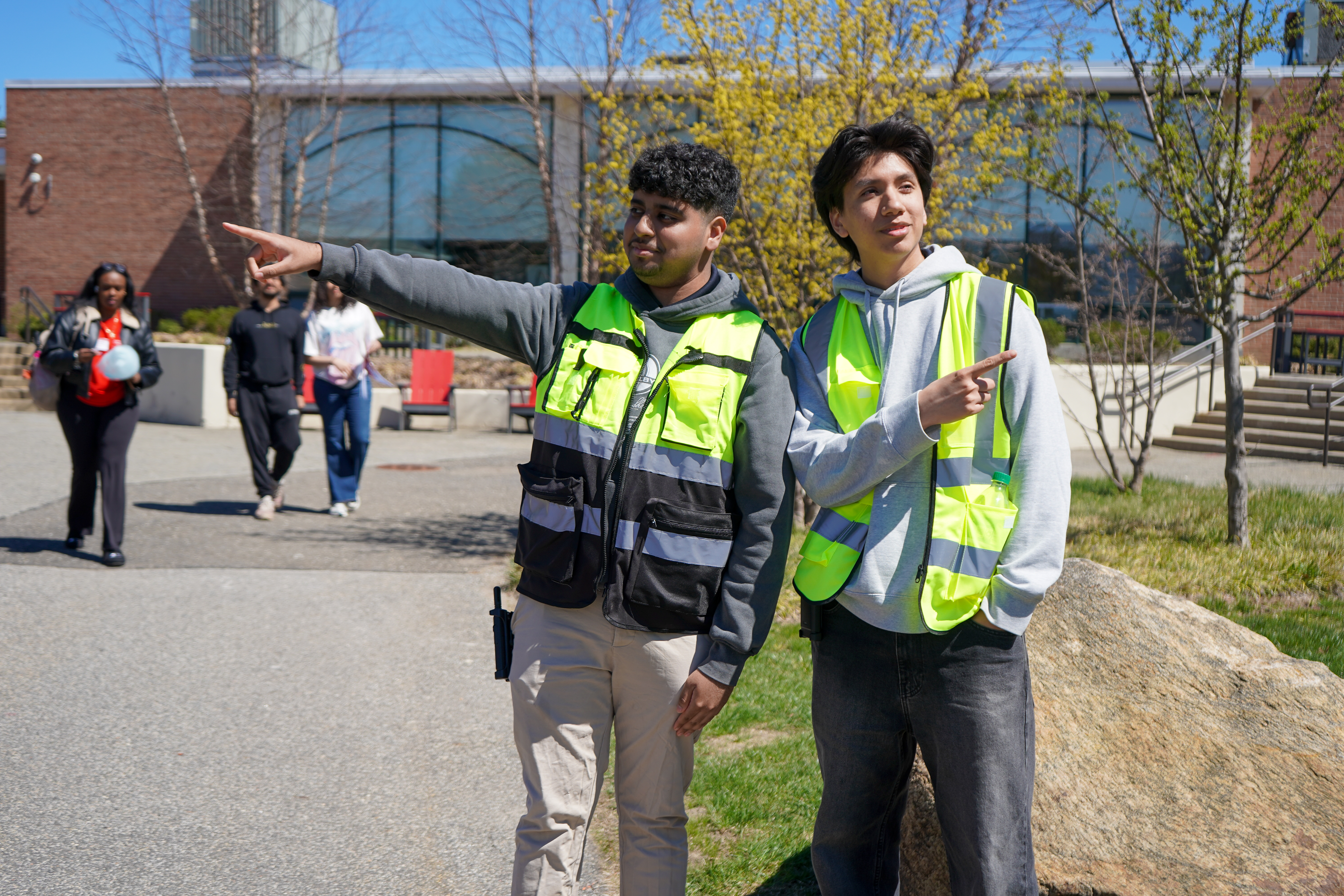two students pose for the residential safety program