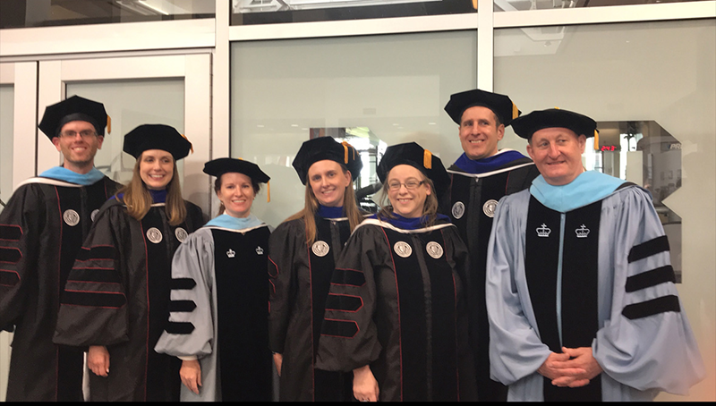 PhD in STEM Education students at their doctoral hooding ceremony